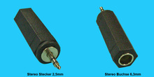 2,5mm/6,3mm Stereo Adapter