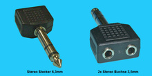 6,3mm/3,5mm Stereo Y-Adapter