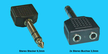 6,3mm/3,5mm Stereo Y-Adapter