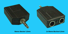 3,5mm/6,3mm Stereo Y-Adapter