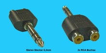 6,3mm/RCA Stereo Adapter