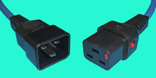 PC1356 IEC Lock C19/C20 Kabel, 16A, 1m blau