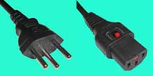 PC1236 IEC Lock T12/C13 Kabel schwarz 2m