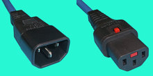 PC1109 IEC Lock C13/C14 Kabel 0,5m blau, 1mm²