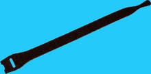 VELCRO Klettband mit Lasche 10er Set schwarz
