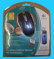 Cordless Optical Mouse USB Blue