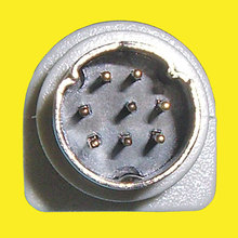 MiniDIN Kabel 8-pol. Stecker/cut end 5m grau