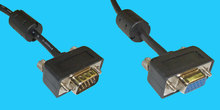 15M/15F 4,5m Slimline-VGA Kabel m/Ferrit
