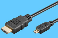 Micro HDMI/HDMI Adapterkabel MM, 1.8m