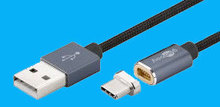 Magnetisches USB-C™ Lade- und Synchronisationskabel 1,2m schwarz