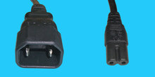 Netzkabel C14/C7 2-pol. 1m schwarz