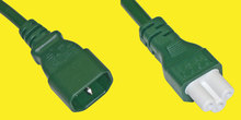 Netzkabel C14/C5 2m 3-pol. grün