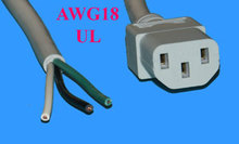 UL-Kabel C13/40mm, 1,5m grau AWG18