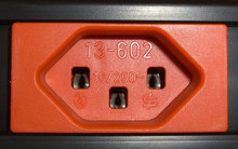 19" Steckbatterie 6x T23 orange, 1HE,Kabel mit T23