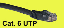 Kat.6 UTP-Patchkabel 500MHz, schwarz 1m