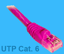 Kat.6 UTP-Patchkabel 500MHz, rosa 0,5m