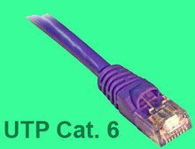 Kat.6 UTP-Patchkabel 500MHz, violett 1m