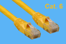 Kat.6 UTP-Patchkabel 500MHz, gelb 0,5m