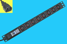 IECLock Rack PDU 19",  8x C13, Kabel 3m mit C14