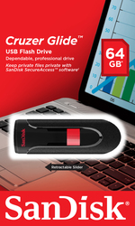 SanDisk 64GB USB2.0 Cruzer Glide Flash Pen