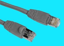 SF/UTP Kat.5e Patchkabel, Grau, 1,0m UL