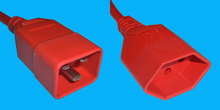 Netzkabel C20/T13 0,3m 3-pol. 1,5mm² rot
