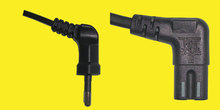 Netzkabel Euro Type 26 90º/C7 90º 2-pol. 3,0m schwarz