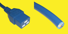 Netzkabel CH 5m blau Typ C19/cut 1,5mm²