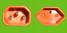 Netzkabel C14/T13 0,5m 3-pol. 1mm² orange