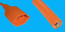Netzkabel Buchse T13/cut end 2m 3x1mm² orange