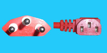 Netzkabel CH T12/C13 90º 2m rot, 1mm²