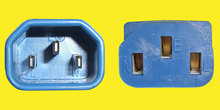 Verlängerungskabel C13/C14 0,3m blau, 1mm²