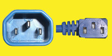 Verlängerungskabel C13 90º/C14 1,5m blau, 1mm²