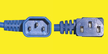 Verl.kabel C13 90º/C14 90º 1,5m blau, 1mm²