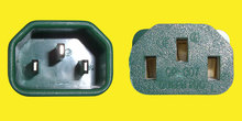 Verlängerungskabel C13/C14 1m grün, 1mm²