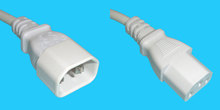 Verlängerungskabel C13/C14 1,5m weiss, 1mm²