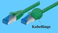 Kat.6a S/FTP-Patchkabel, grün 0,25m, bis 10GBit