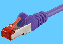 Kat.6a S/FTP-Patchkabel, violett 0,5m