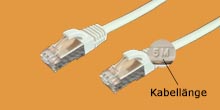 Kat.6a S/FTP-Patchkabel, weiss 3m, bis 10GBit