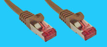 Kat.6 S/FTP-Patchkabel, braun 0,5m