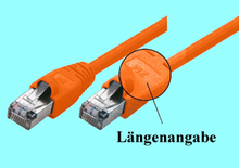 Kat.6 S/FTP-Patchkabel, Orange 0,5m