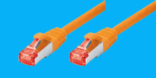 Kat.6 S/FTP-Patchkabel, Orange 7,5m