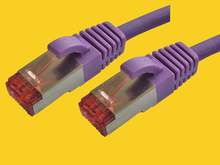 Kat.6 S/FTP-Patchkabel, violett 3m