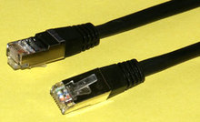 STP Kat.5 gekreuztes Kabel, schwarz, 3m