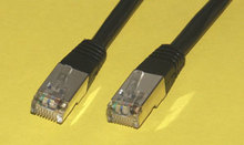 F/UTP Kat.5 100MHz Kabel, Schwarz, 0,5m