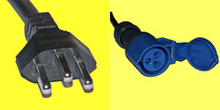Adapterkabel T23/CEE16/3, 16A/230V 1m, 1,5mm²