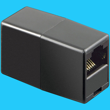 8P8C Modularadapter RJ45, 1:1 schwarz