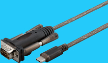 Seriell DB9/USB-C Adapter, C plug auf DB9M, 1,5m