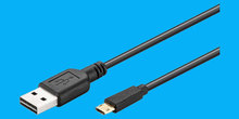 Easy USB-A Stecker auf MicroB Atecker 1,0m schwarz