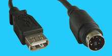 Tastatur-Adapterkabel USB-Buchse auf PS/2-Stecker